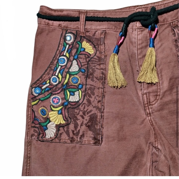Free People boho Embroidered shorts,  sz 12 - Picture 3 of 9